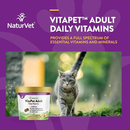NaturVet VitaPet Adult Daily Vitamins Cat Soft Chews - 60ct - The Pet Source