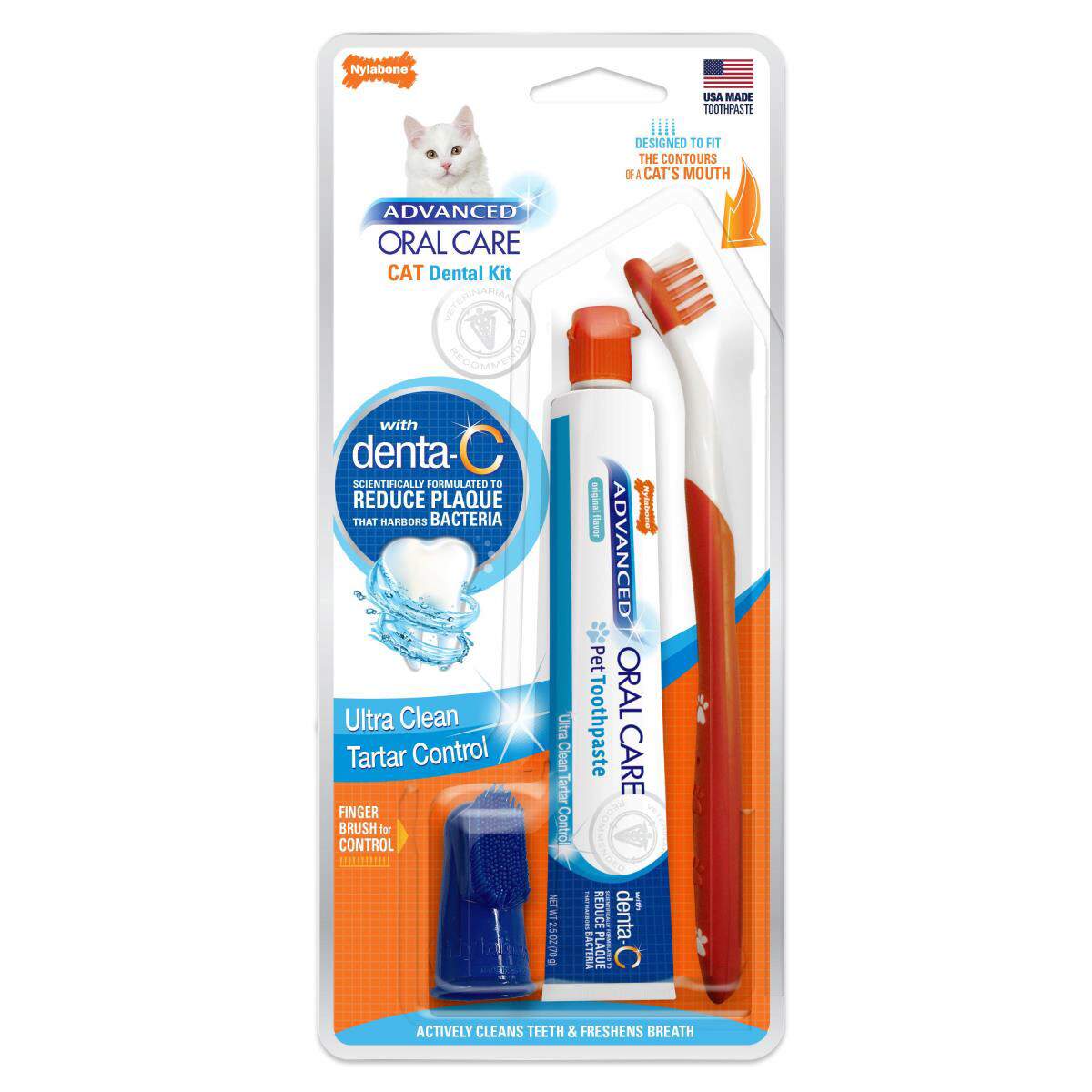 Nylabone Advanced Oral Care Cat Dental Kit - The Pet Source