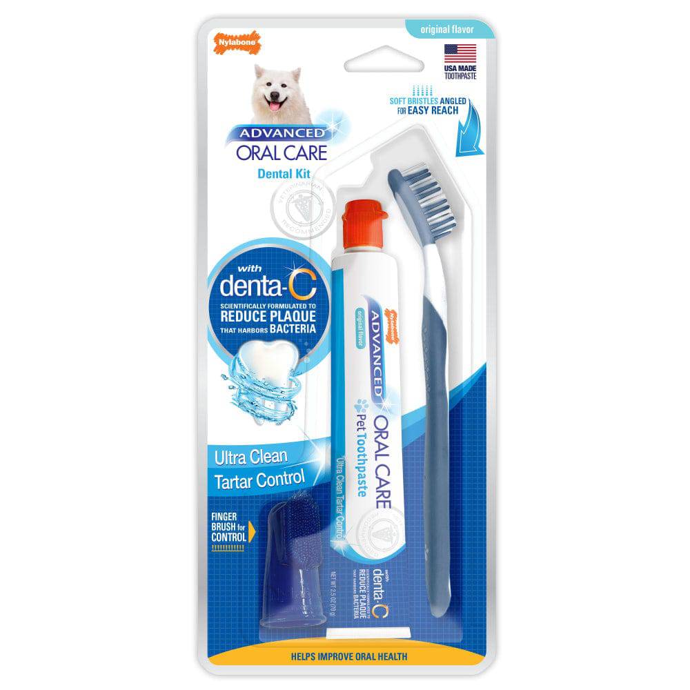 Nylabone Advanced Oral Care Dog Dental Kit - The Pet Source