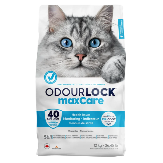 OdourLock maxCare Ultra Premium Health Monitoring Cat Litter - 12kg