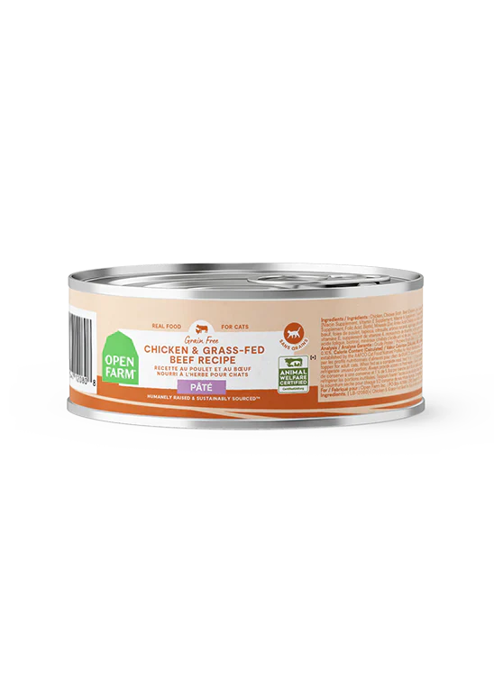 Open Farm Chicken & Grass Fed Beef Adult Wet Cat Food - 5.3oz