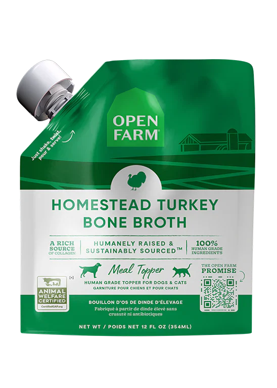 Open Farm Homestead Turkey Bone Broth For Dogs & Cats - 12oz