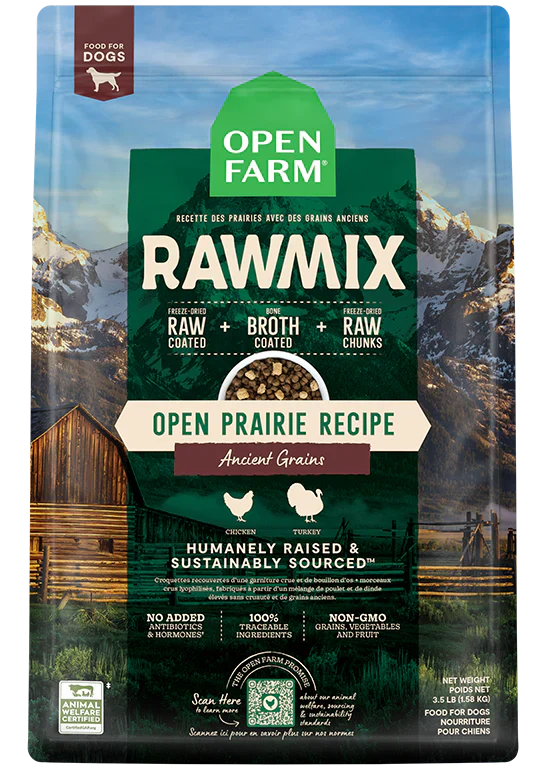Open Farm Open Prairie Ancient Grains RawMix Dry Dog Food - 20lb