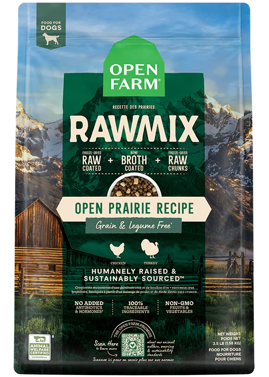 Open Farm Open Prairie Grain Free RawMix Dry Dog Food - 3.5lb
