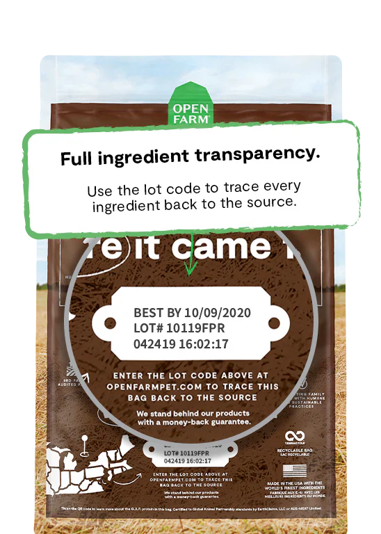 Open Farm Pasture Raised Lamb & Ancient Grains Dry Dog Food - 22lb