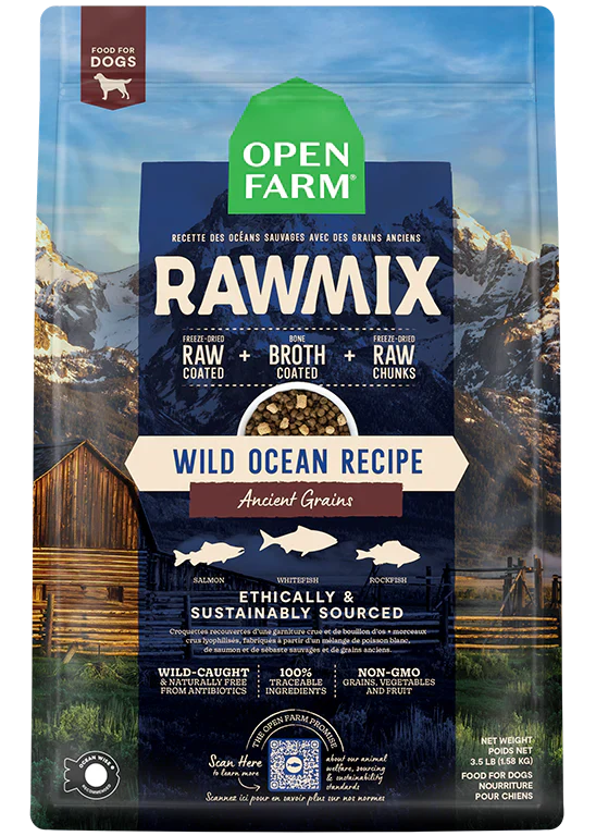 Open Farm Wild Ocean Ancient Grains RawMix Dry Dog Food - 20lb