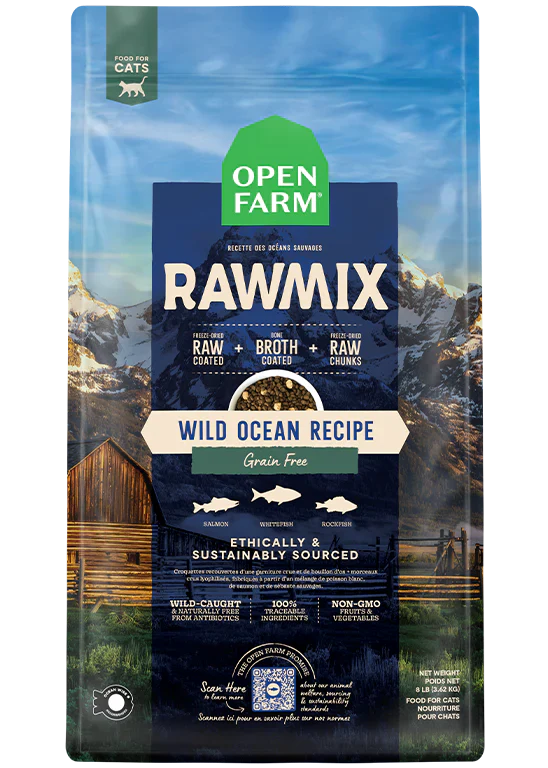 Open Farm Wild Ocean Grain Free RawMix Dry Cat Food - 2.25lb