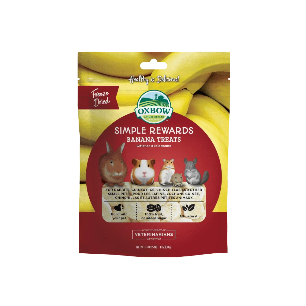 Oxbow Simple Rewards Banana Treats - 1oz - The Pet Source