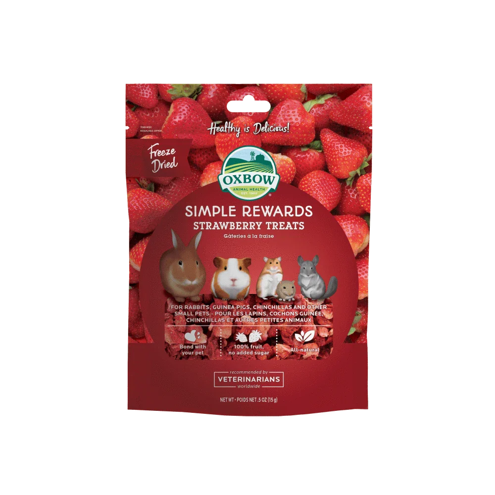 Oxbow Simple Rewards Strawberry Treats - 0.5oz - The Pet Source