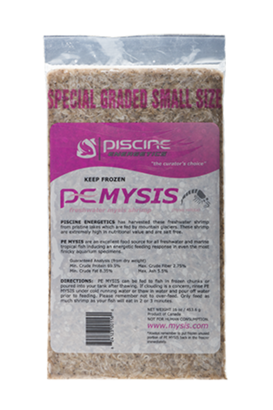 Piscine Energetics PE Frozen Mysis Shrimp Graded Small - 16oz