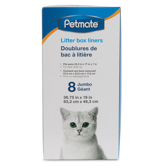 Petmate Litter Pan Liners Jumbo - 8 pack - The Pet Source