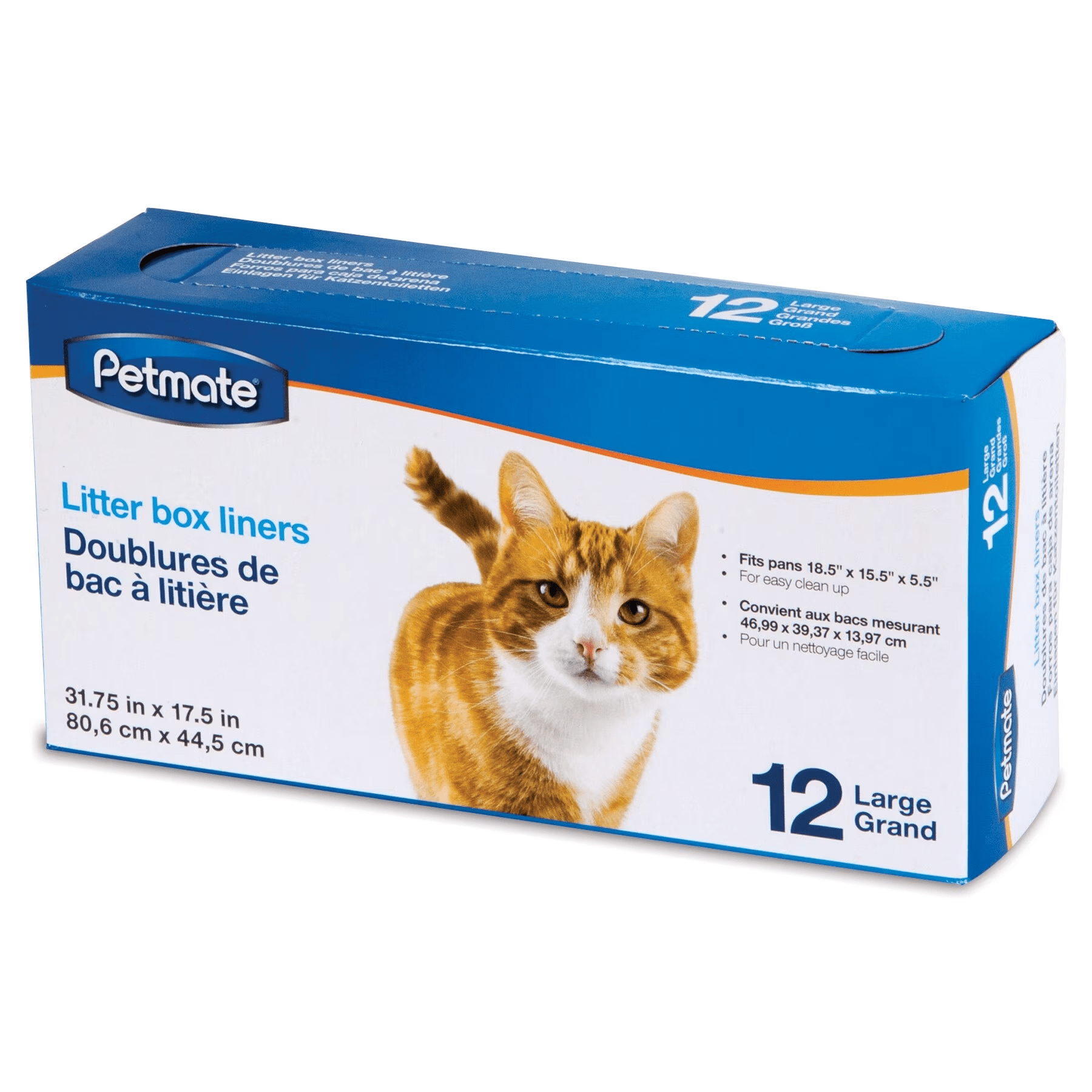 Petmate Litter Pan Liners Large - 12 pack - The Pet Source