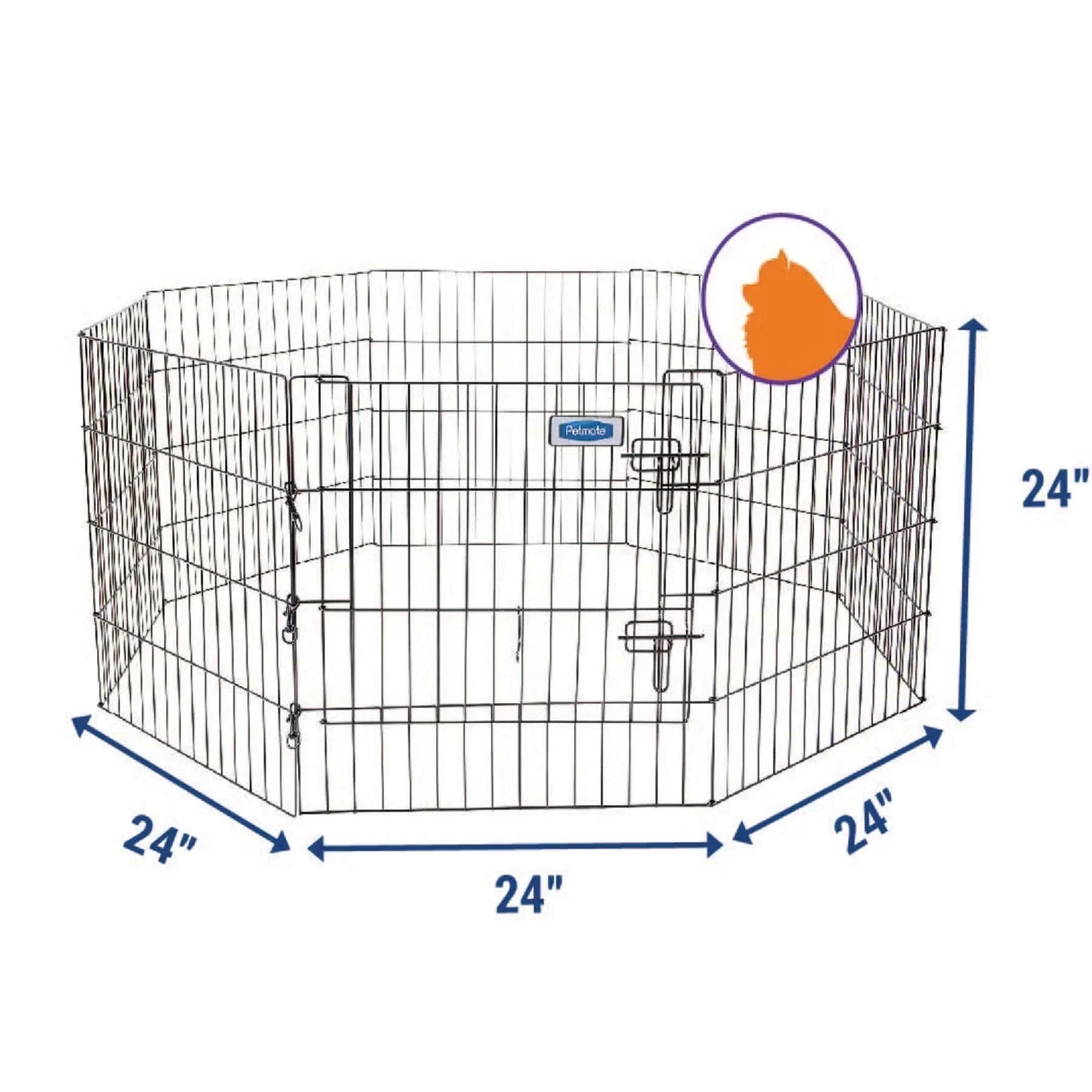 Petmate Single Door Exercise Pen - 24 Inch - The Pet Source