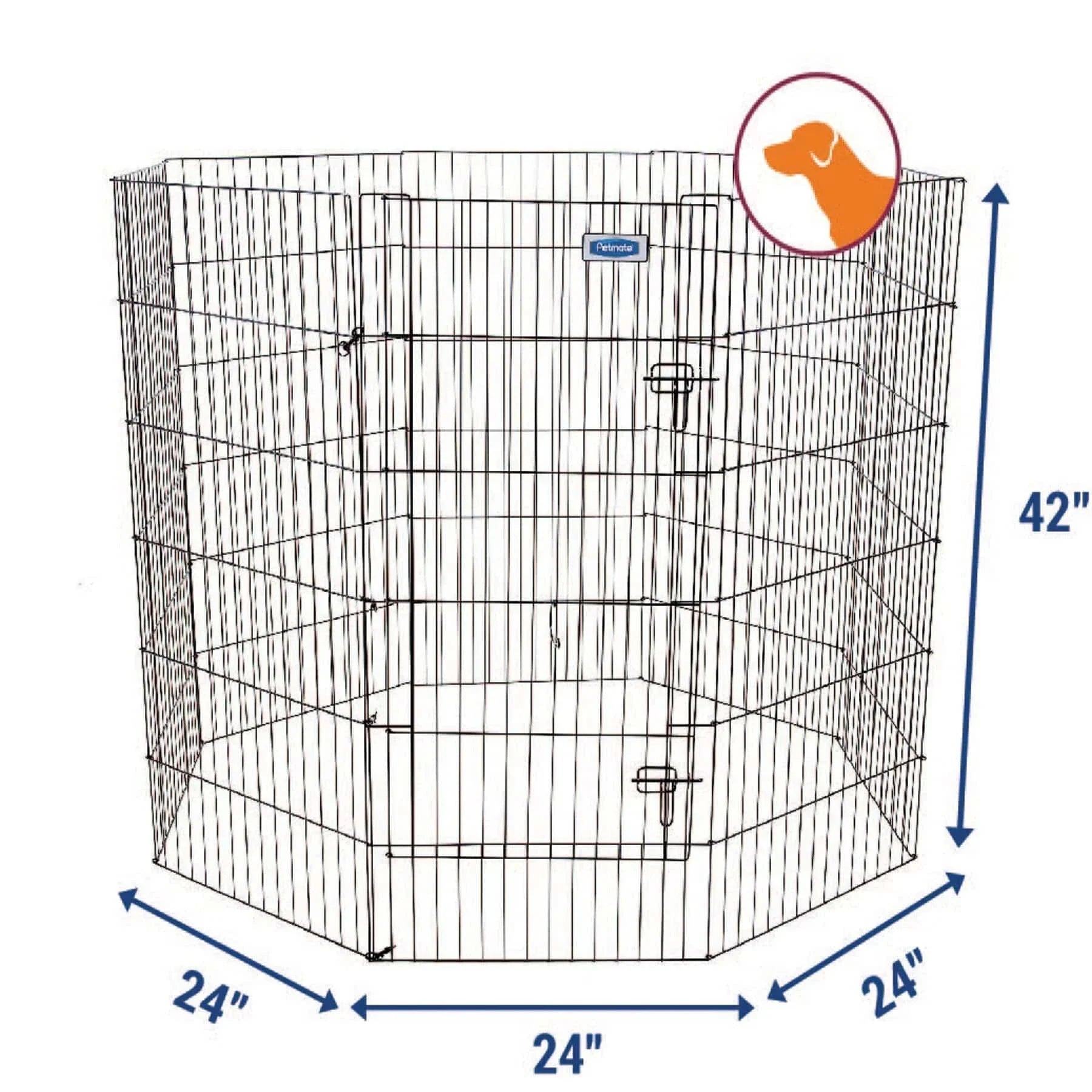 Petmate Single Door Exercise Pen - 42 Inch - The Pet Source