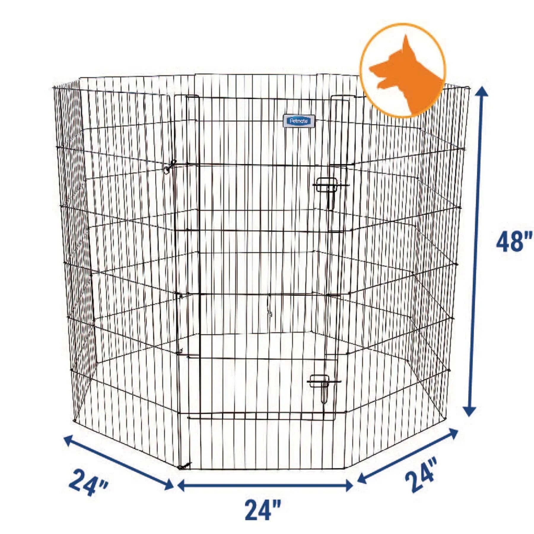 Petmate Single Door Exercise Pen - 48 Inch - The Pet Source