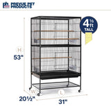 Prevue Pet Flight Bird Cage - Black - The Pet Source