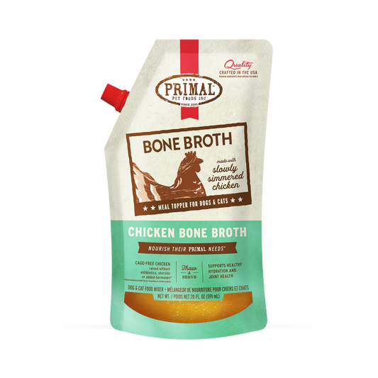 Primal Frozen Bone Broth Chicken Recipe for Cats & Dogs - 20oz