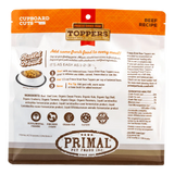 Primal Cupboard Cuts Freeze Dried Raw Toppers for Cat & Dog Beef Recipe - 18oz