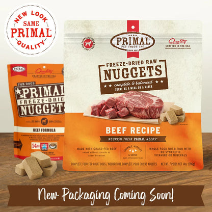 Primal Cupboard Cuts Freeze Dried Raw Toppers for Cat & Dog Beef Recipe - 18oz