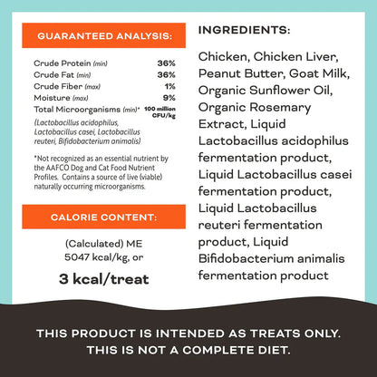 Primal Freeze Dried Raw Dog Treats You're My Butter Half Chicken, Peanut Butter & Goat Milk - 2oz