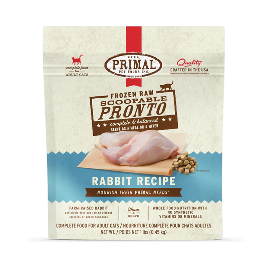 Primal Freeze Dried Raw Nuggets Cat Food Rabbit Recipe - 5.5oz