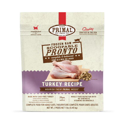 Primal Freeze Dried Raw Nuggets Cat Food Turkey Recipe - 14oz