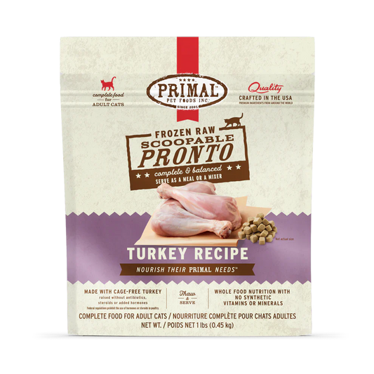 Primal Freeze Dried Raw Nuggets Cat Food Turkey Recipe - 14oz