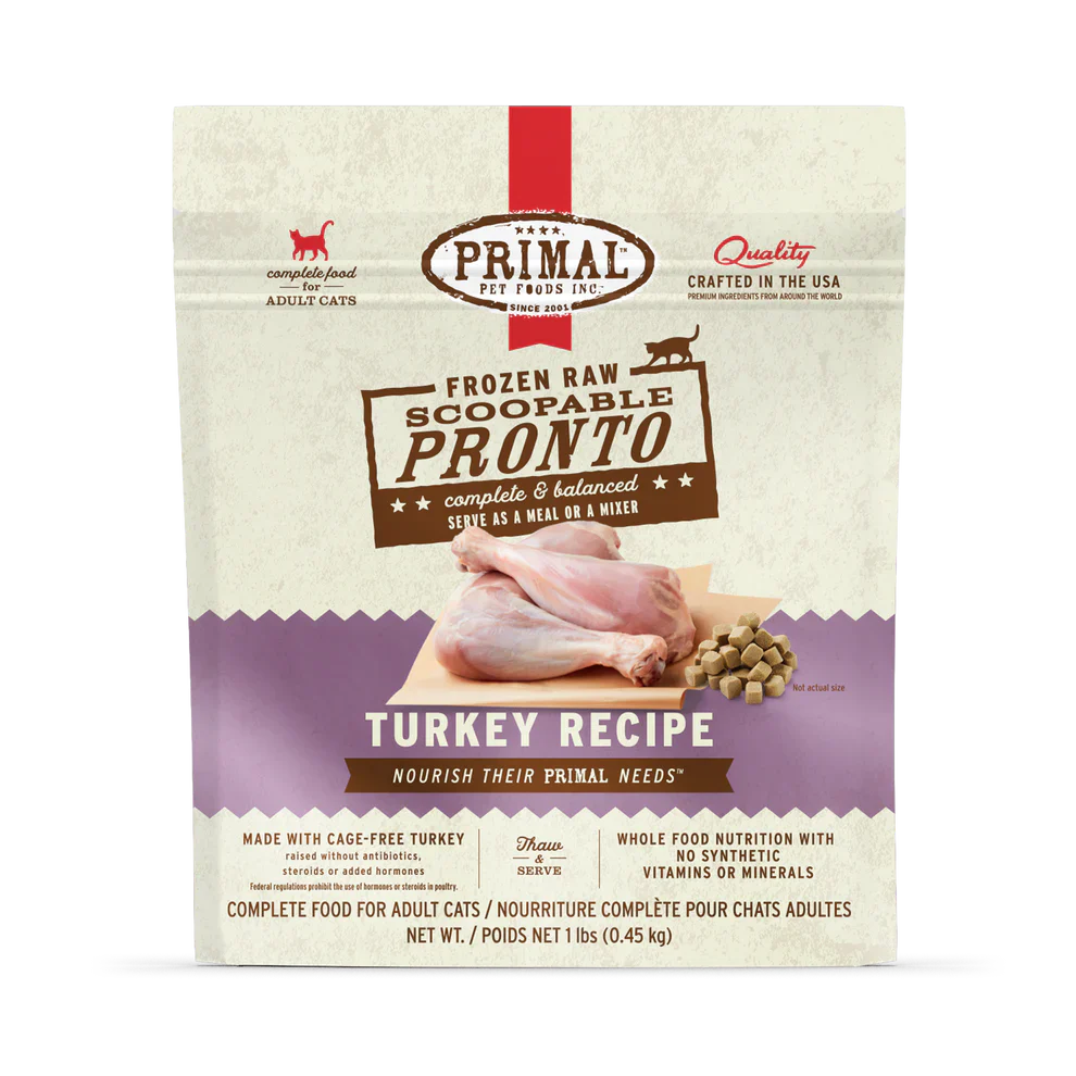Primal Freeze Dried Raw Nuggets Cat Food Turkey Recipe - 14oz