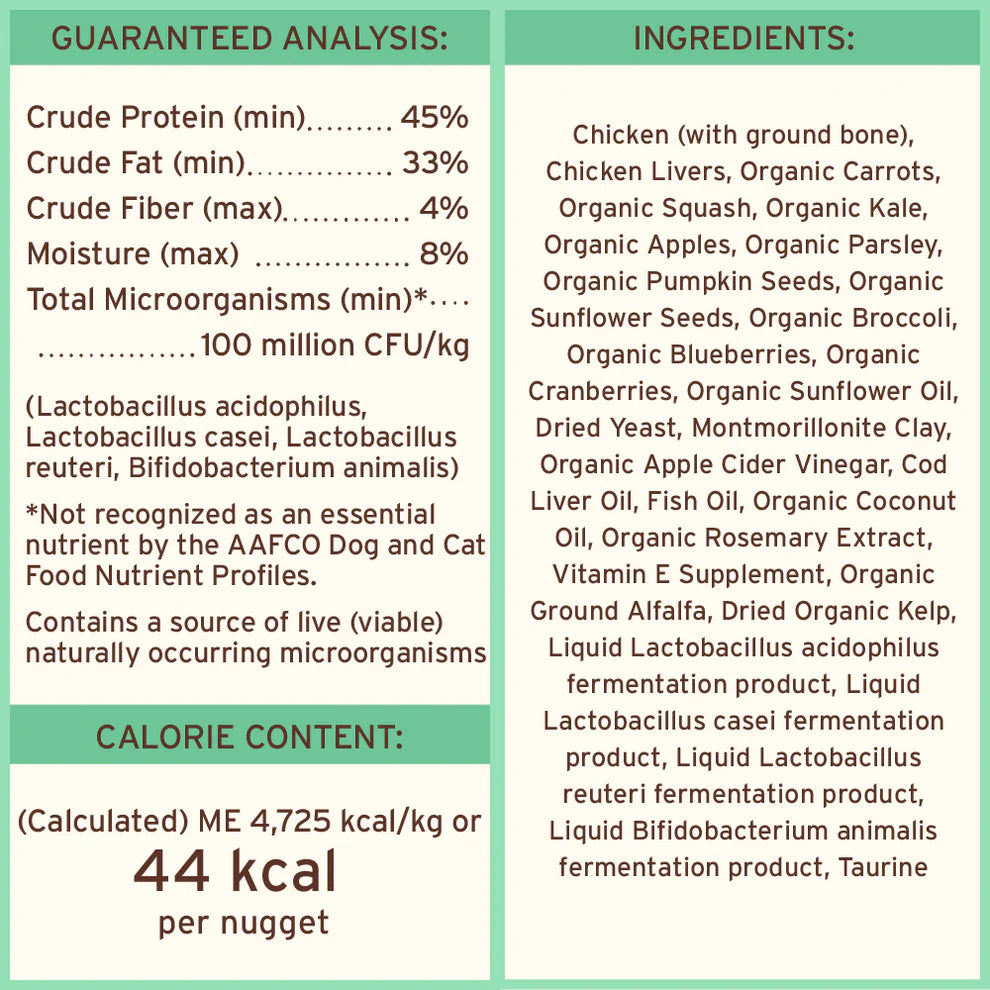 Primal Freeze Dried Raw Nuggets Dog Food Chicken Recipe - 14oz