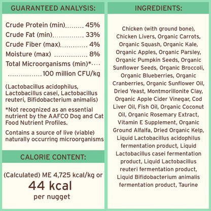 Primal Freeze Dried Raw Nuggets Dog Food Chicken Recipe - 14oz