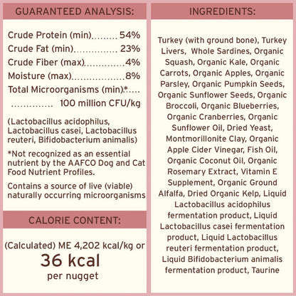 Primal Freeze Dried Raw Nuggets Dog Food Turkey & Sardine Recipe - 14oz