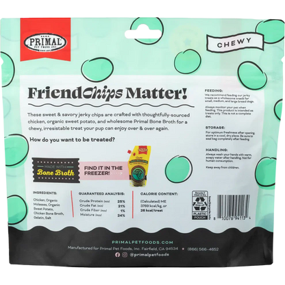 Primal FriendChips Matter Jerky Treats for Dogs Chicken Recipe - 4oz