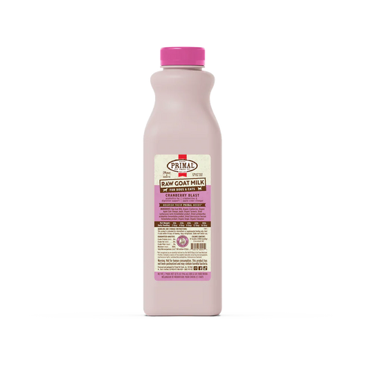 Primal Frozen Raw Goat Milk Cranberry Blast Recipe for Cats & Dogs - 32oz