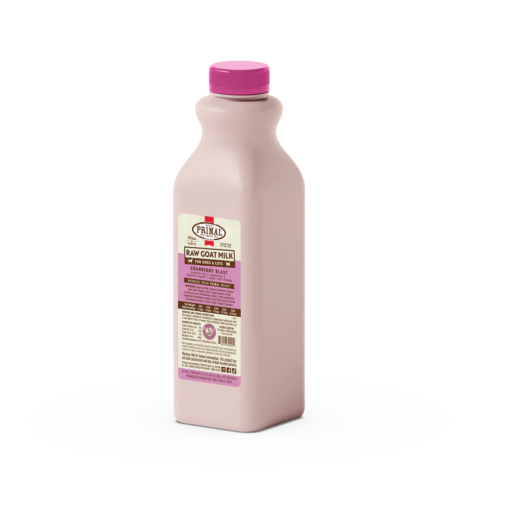 Primal Frozen Raw Goat Milk Blueberry Pom Burst Recipe for Cats & Dogs - 32oz