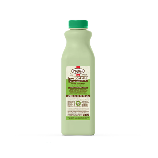 Primal Frozen Raw Goat Milk Green Goodness Recipe for Cats & Dogs - 32oz