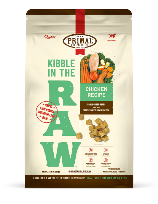 Primal Kibble in the Raw Dog Food Chicken Recipe - 1.5lb