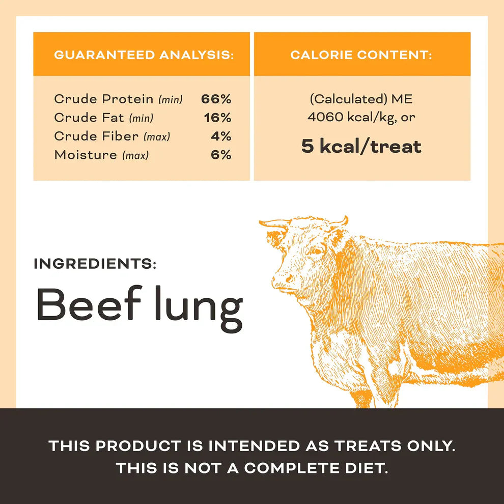 Primal Let’s All Get a Lung Dehydrated Dog Treats Beef Recipe - 1.5oz