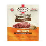 Primal Nuggets Beef Recipe Raw Frozen Dog Food - 3lb