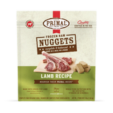 Primal Nuggets Lamb Recipe Raw Frozen Dog Food - 3lb