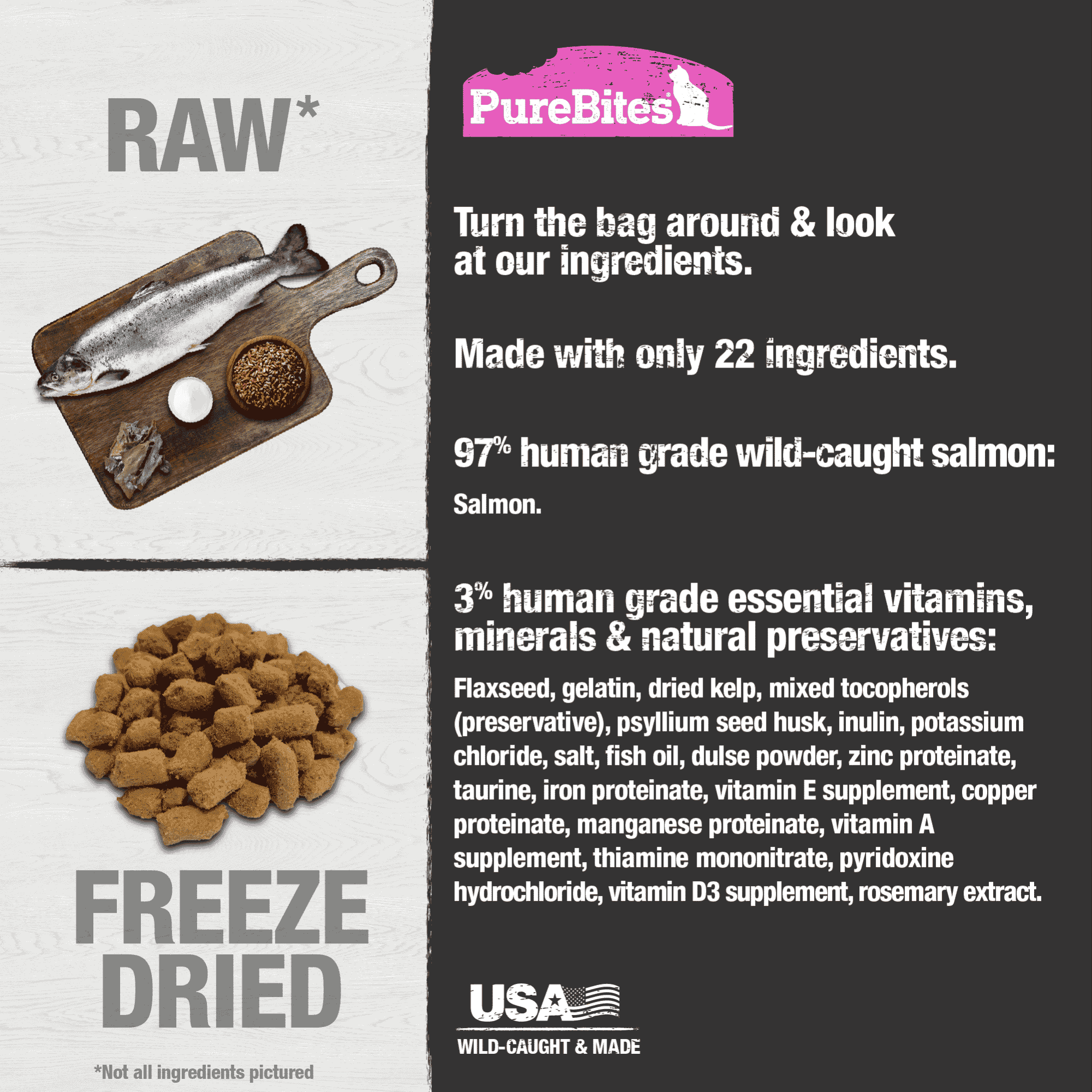 PureBites Salmon Recipe Cat Food Topper 69 gm - The Pet Source