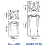Sicce Space EKO 100 Canister Filter - 145gph