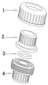 Union Male Tailpiece Thread Grey - 2 Inch