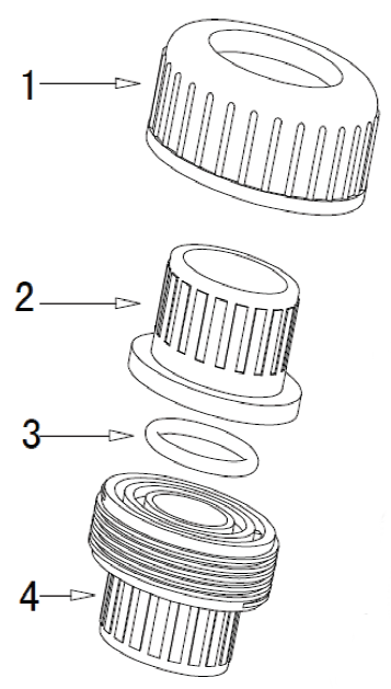 Union Male Tailpiece Thread Grey - 1-1/2 Inch