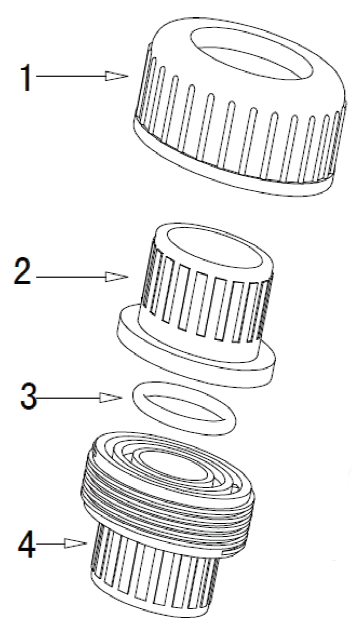 Union Male Tailpiece Thread Grey - 1 1/2 Inch