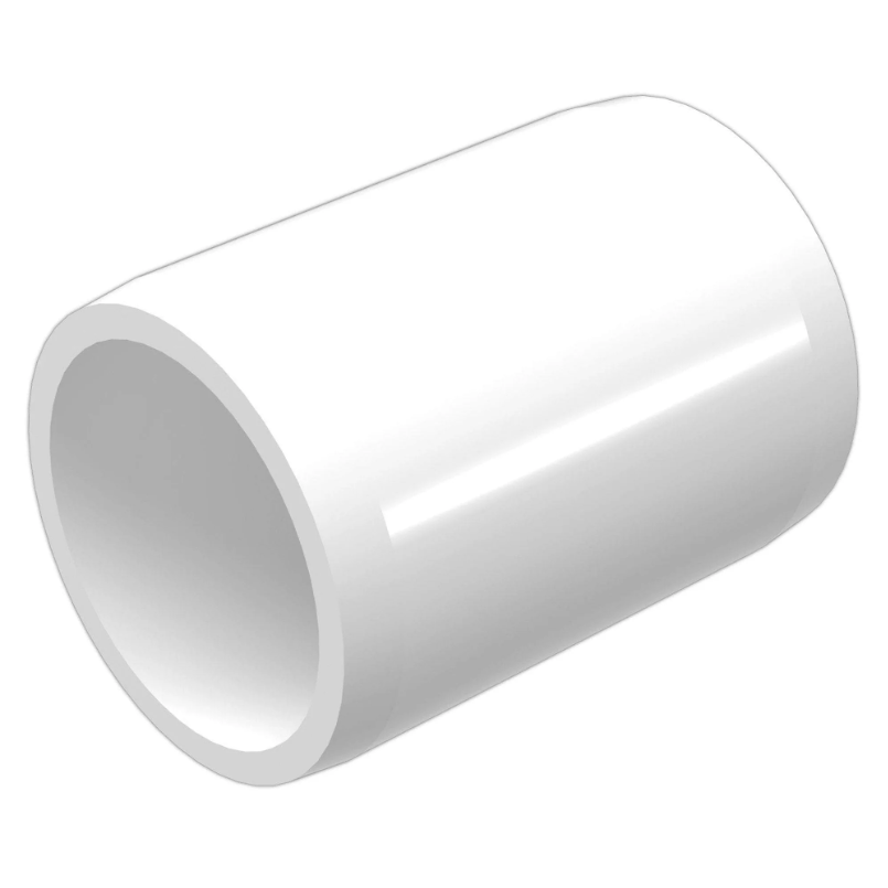 PVC External Coupling Schedule 40 - 1 1/2 Inch White