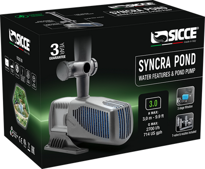 Sicce SyncraPond 3.0 Pump with Fountain & Filter - 714gph