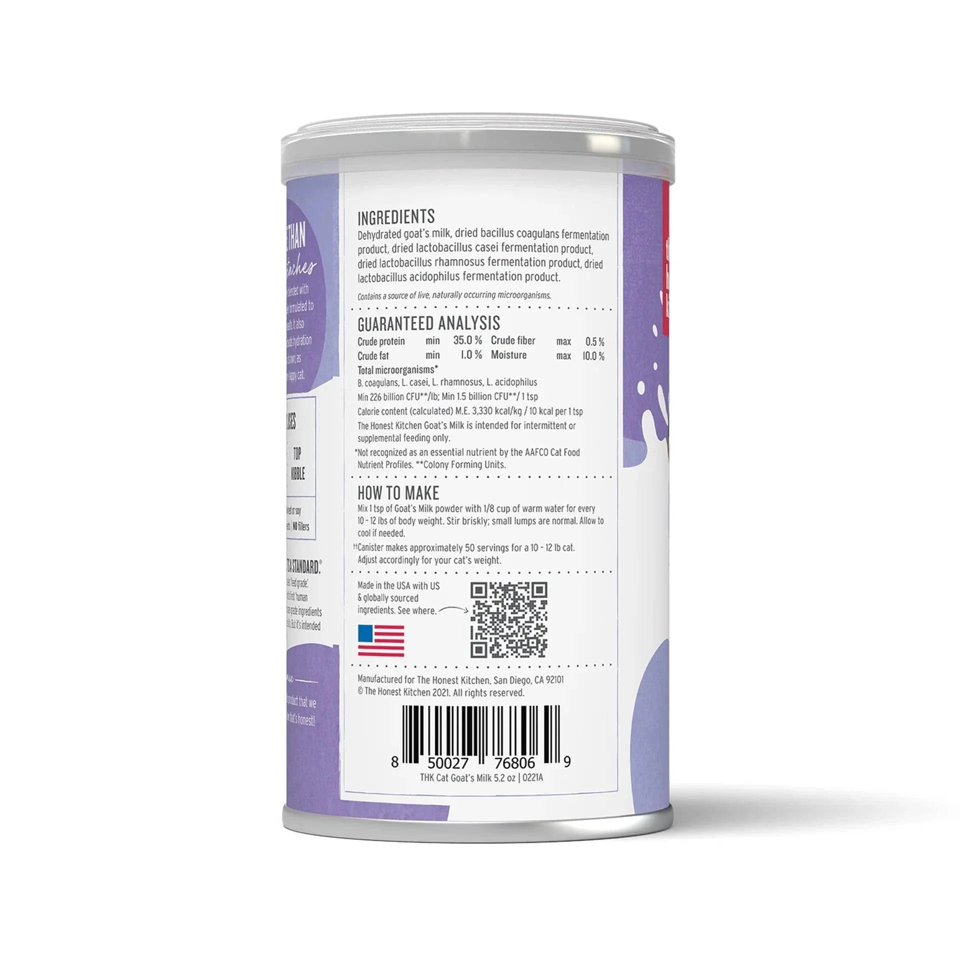 The Honest Kitchen Goat's Milk with Probiotics for Cats - 5.2 oz - The Pet Source