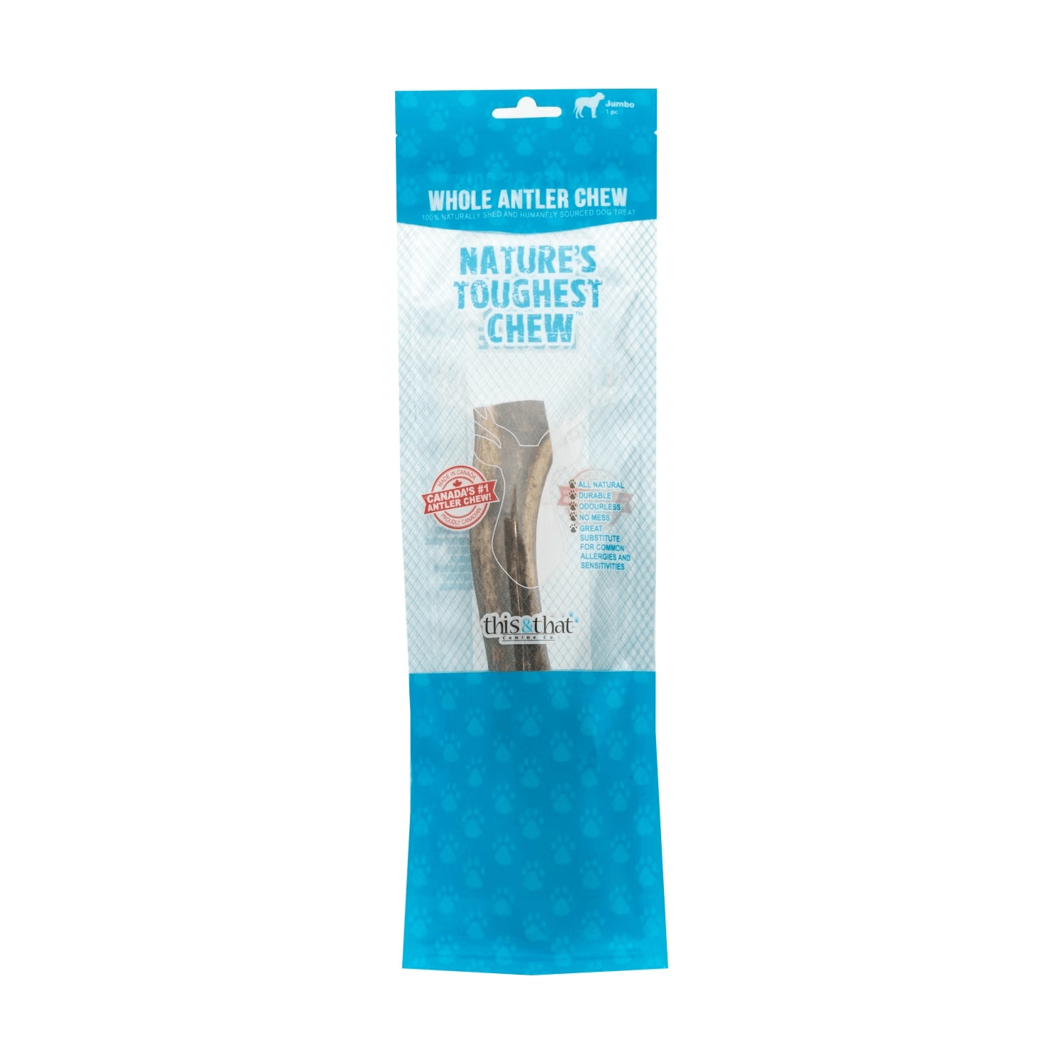 This & That Whole Antler Chew - Jumbo - The Pet Source