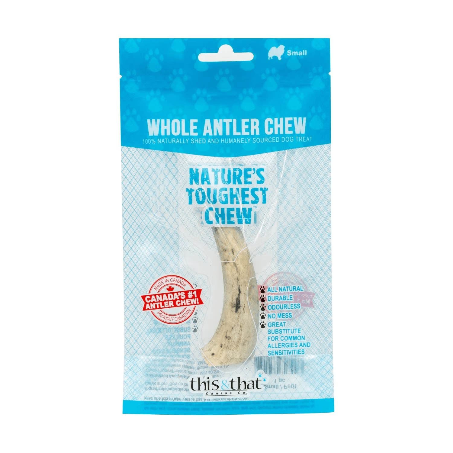 This & That Whole Antler Chew - Small - The Pet Source