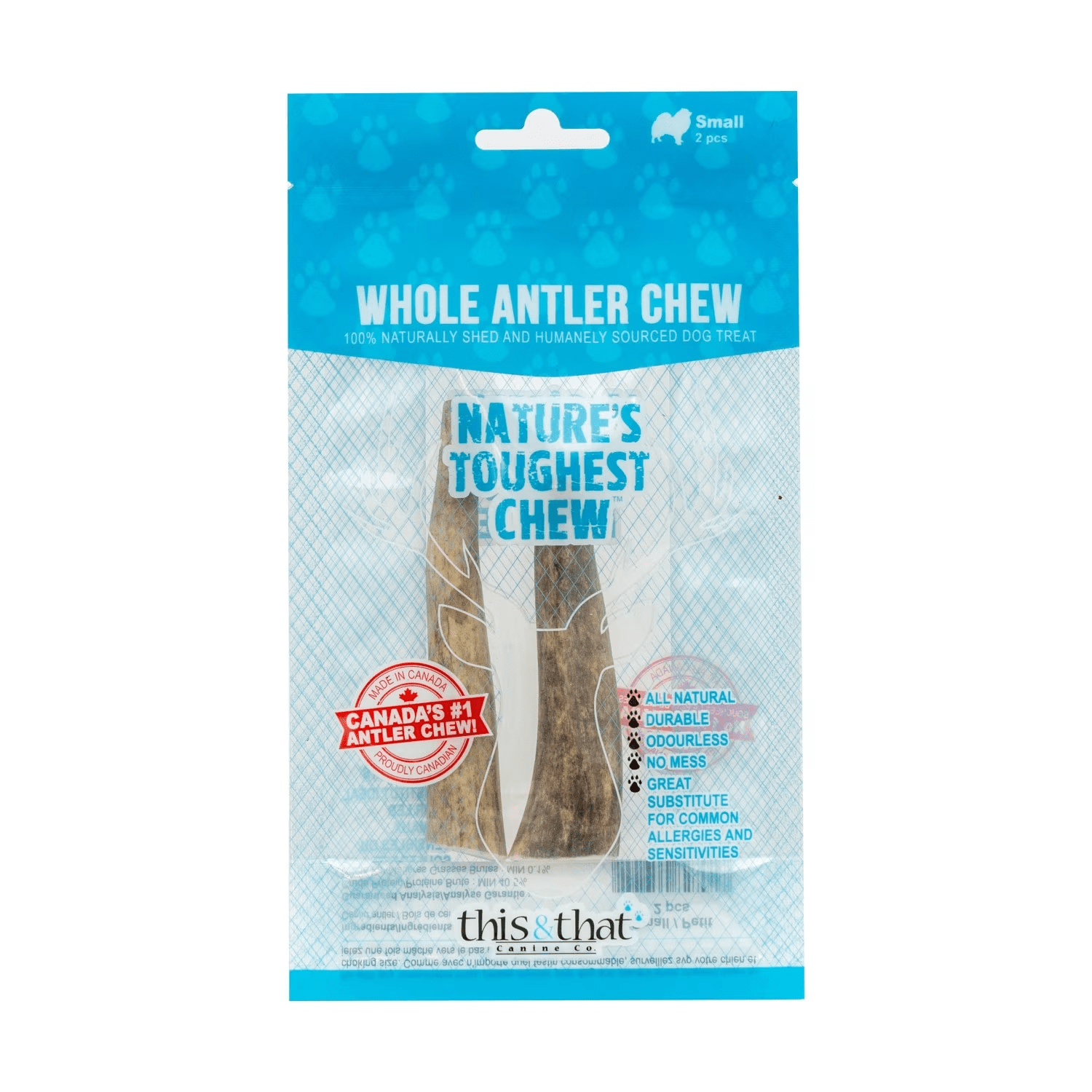 This & That Whole Antler Chew - Small - 2 pack - The Pet Source